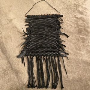Recycled Leather & Cotton Wall Hanging
